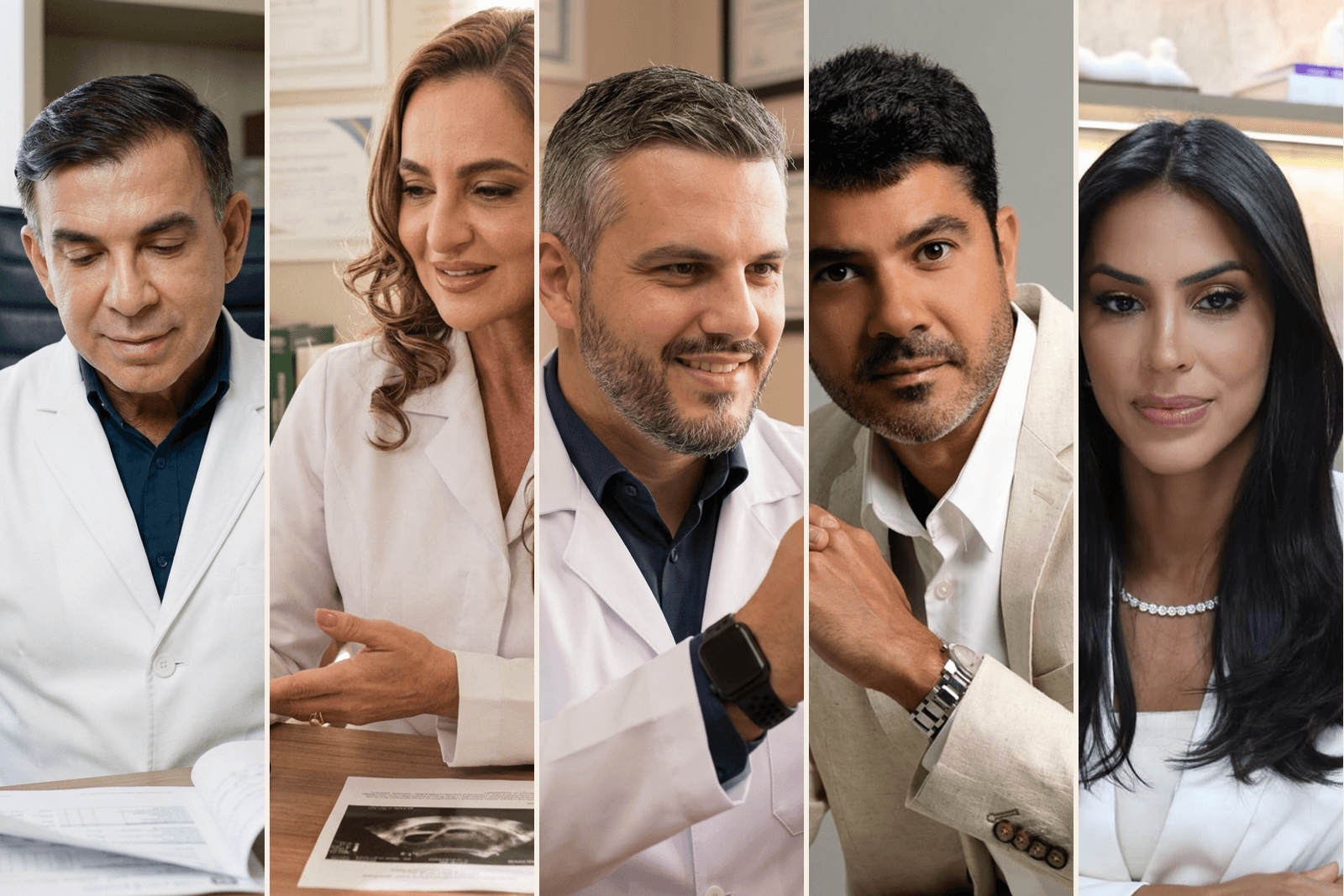 Equipe clínica titular C+Med: Dr. José Marcos, Dra. Rhafaelly, Dr. Marcus, Dr. Filipe e Dra. Yasmin; mesma metodologia clínica em Itaberaba e Sapeaçú