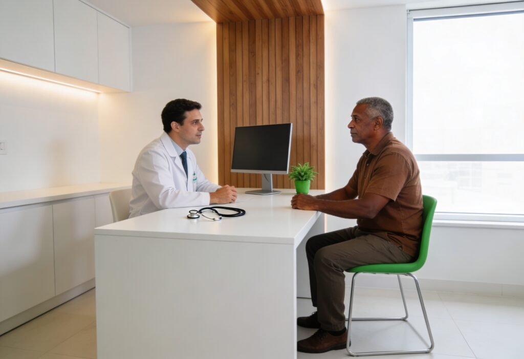 Consulta médica preventiva sobre diabetes e saúde renal em clínica C+Med — Itaberaba, Bahia